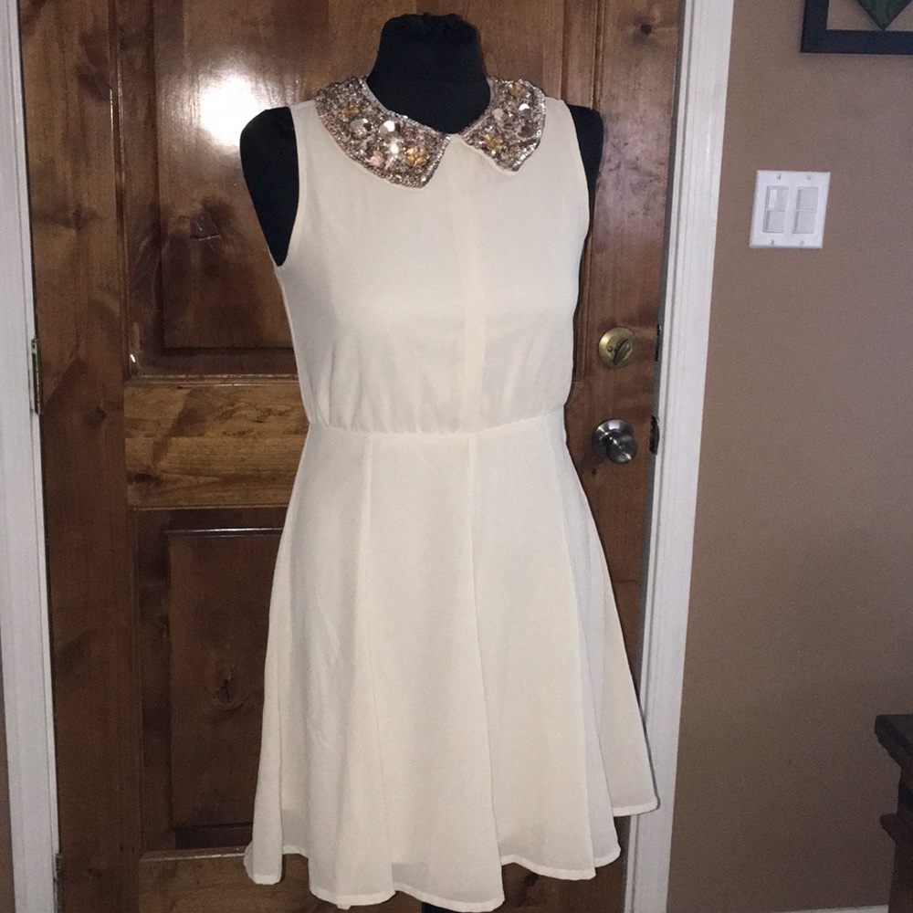 Pinky lace w lining flare dress sz small nwot